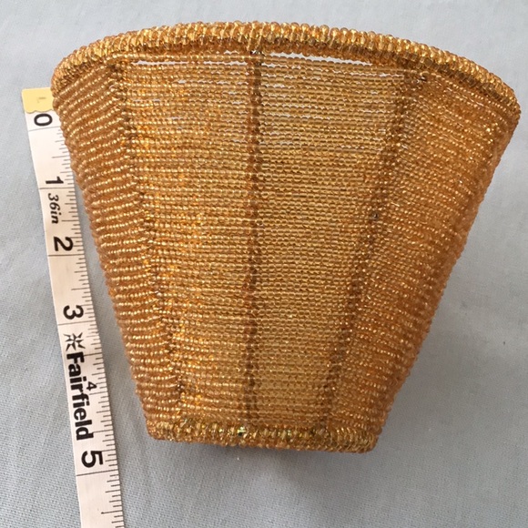4 Gold Beaded small decorative lamp shade available sold separately - Picture 3 of 8